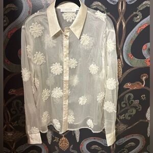 ASTR the Label Sheer Floral Top